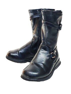 “SmartFit” Black Zip-Up Boots – Size 7 ½ Toddler